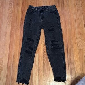 Shein Distressed Black Skinny Jeans- Size M (Womens 4-6)